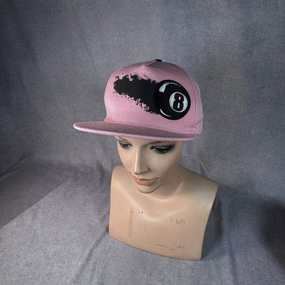 Mazaj Streetwear Pink 8-Ball Snapback Hat Cap OS / Adjustable